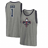 New Orleans Pelicans Fanatics Branded Greatest Dad Tri-Blend Tank Top - Heathered Gray